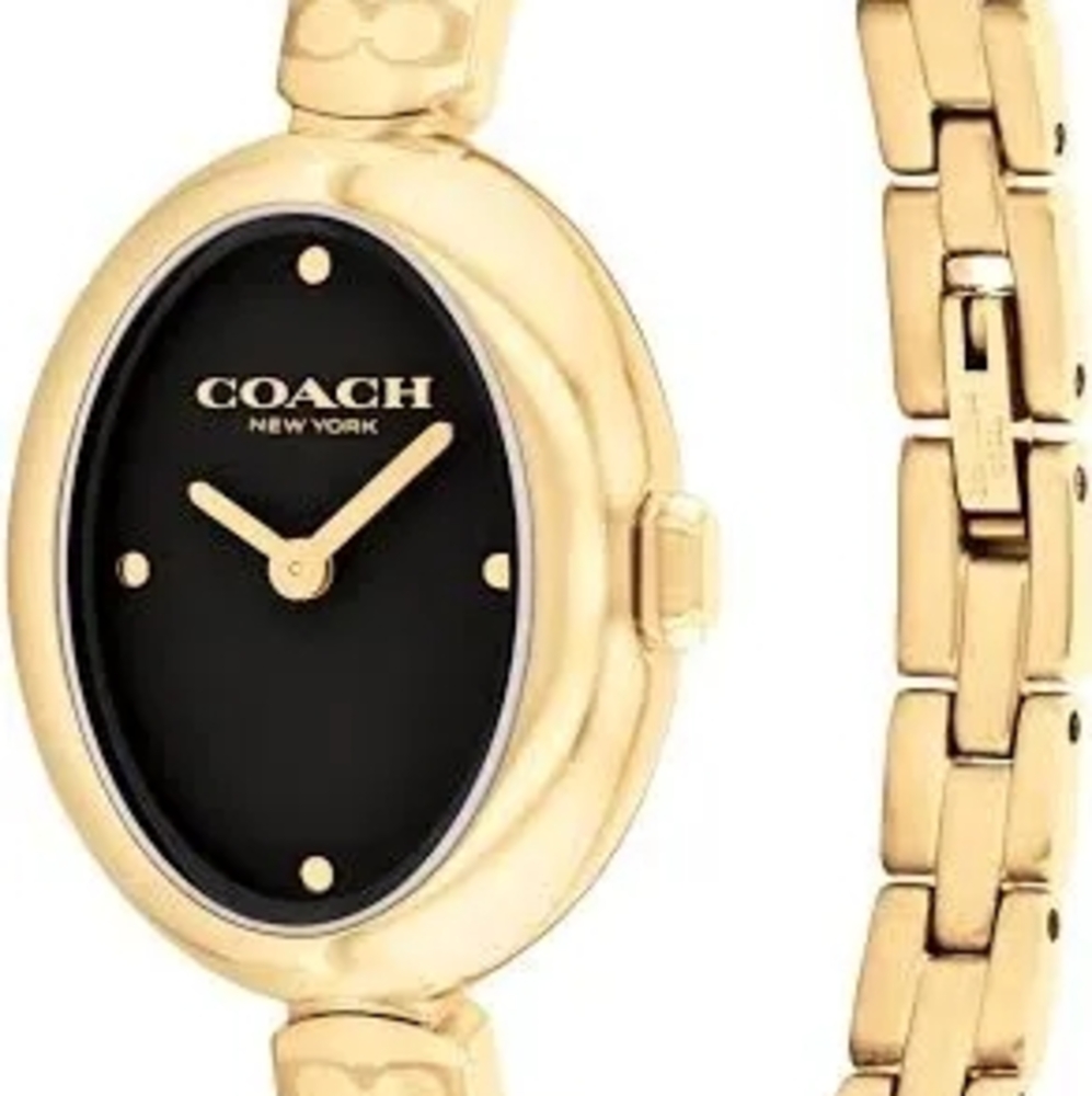 Coach Gold and Black Watch with Minimalist Design